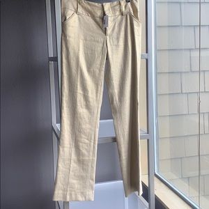 Alice and Olivia gold metallic trousers